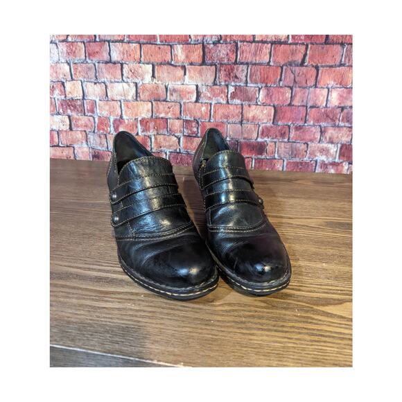 BORN BLACK LEATHER ZIP UP BOOTIES Size 11 - Picture 2 of 9